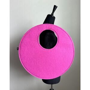 NWOT Felt Pink Circle Novelty Bag